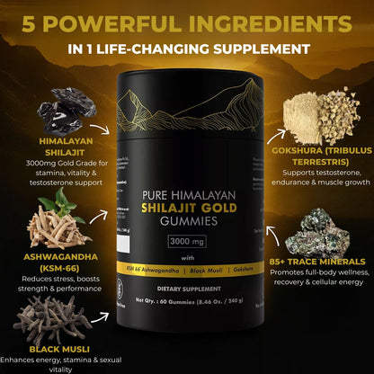 DRVN™ Premium Himalayan Shilajit Gummies